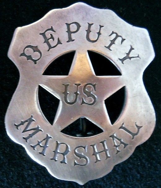 Deputy US Marshal obsolete lawman western silver badge #BW32
