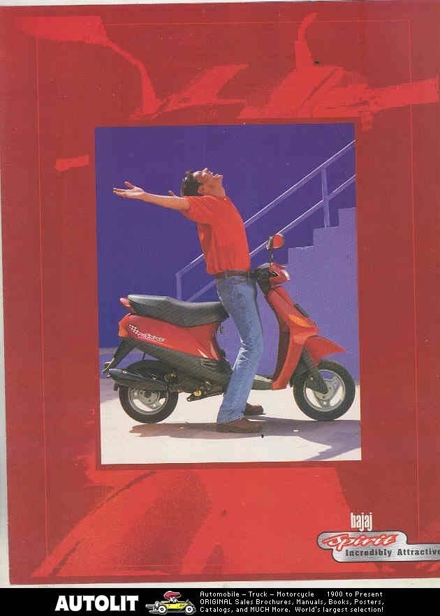 1999 2001 ? Bajaj Spirit 60 Motorcycle Motor Scooter Brochure India 