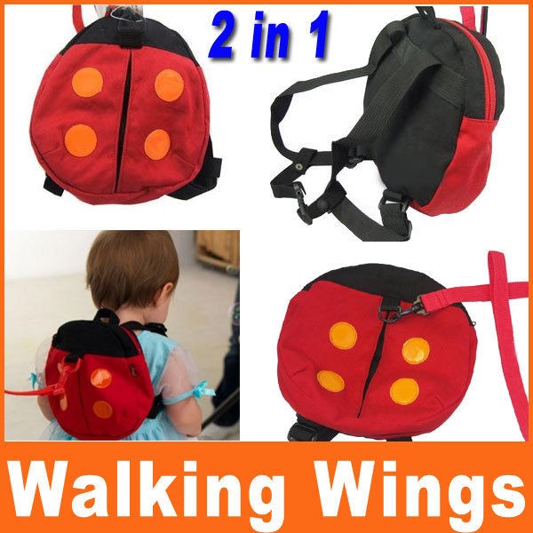 Baby Toddler Safety Harness Ladybug Bag Backpack Strap Anti lost 