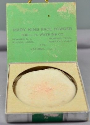 Vintage Mary King Face Powder Box J. R. Watkins Co. 2oz