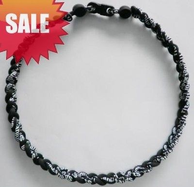   Ionic Titanium Baseball Sports goods Tornado Necklace Black Color 20