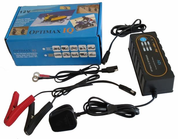 New Optimax IQ Motorbike 12V Battery Charger & Optimser