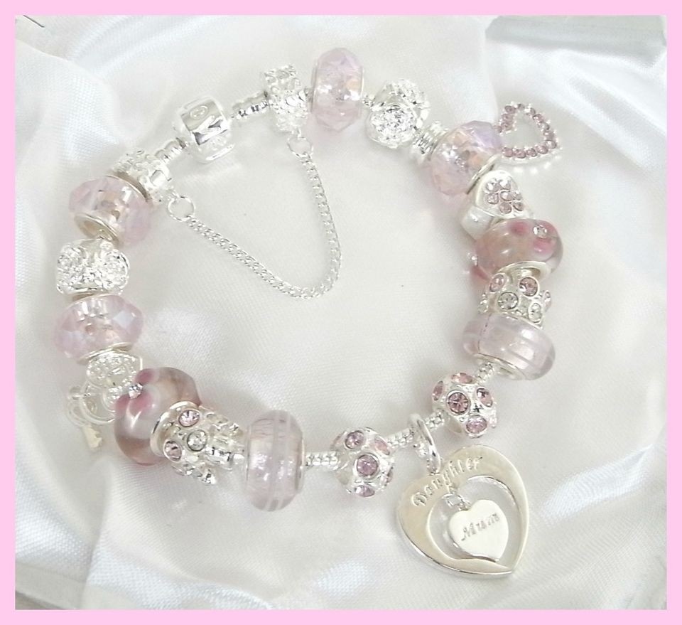 NEW CHARM BRACELET~PERSONALISE~NAME CHARMS~A Z~XMAS/BIRTHDAY PRESENT 