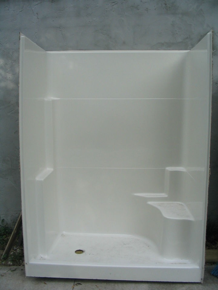 one seat walk in shower stall will ship at your cost