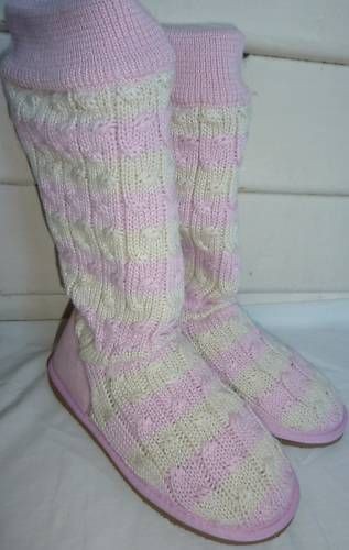 Peter Alexander Knitted Ugg/ Home Boots Slippers BNWT 5