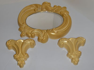   ~MILLER STUDIOS~CHALKWARE MIRROR~Holders~SHABBY~PARIS APARTMENT~Chic