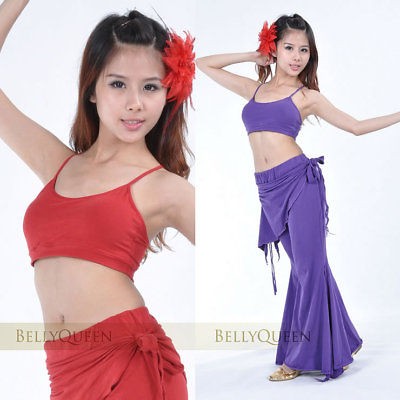 Belly Dance Costume Tribal Cotton Top & Pants 14 colors