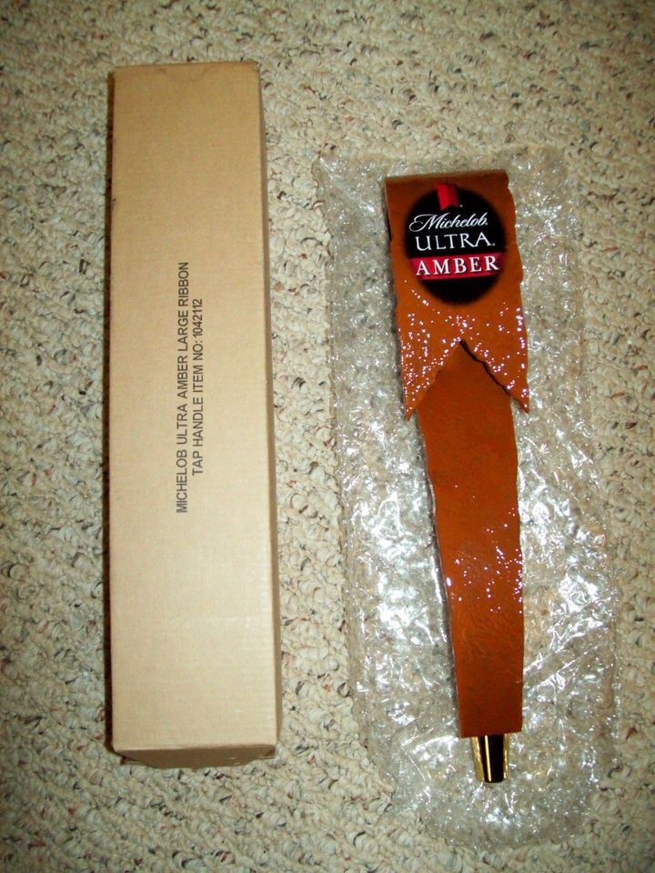 MICHELOB ULTRA AMBER RIBBON BEER TAP HANDLE   NIB 12.5