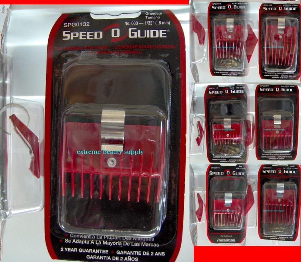 speed O guide clipper guard No 000 00 0 0a 1 1a 2 red universal Comb 