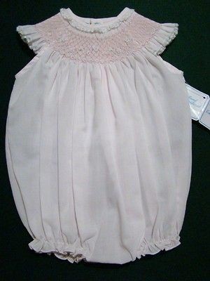 FELTMAN BISHOP SMOCKED PINK/BLUE BUBBLE~12M,18M​,24M