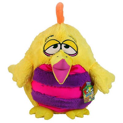 KooKoo Daddy Birds 12Plush Toy with Sou   Orange Crested​, Bug Eyed 