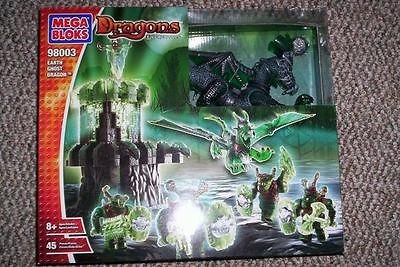 Mega Bloks Dragons Elementals Earth Ghost Dragon 98003 New RARE