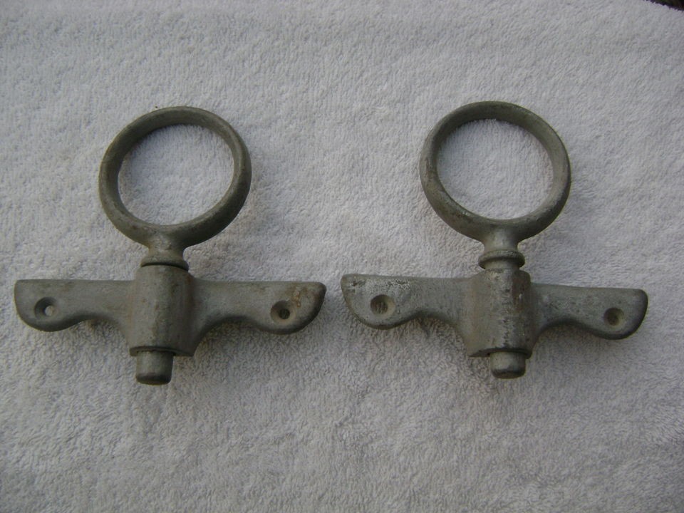   WILCOX CRITTENDEN OLD GALVANIZED OAR LOCKS & MOUNTS FOR BOAT (#S