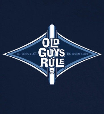 OLD GUYS RULE CLASSIC DIAMOND LONGBOARD BLUE TEE SHIRT