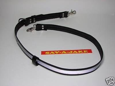 FIREFIGHTER TOOLS XL LEATHER REFLECTIVE RADIO STRAP SAV A JAKE