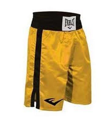 Everlast Satin Boxing Shorts Elastic Waistband Training   Yellow with 