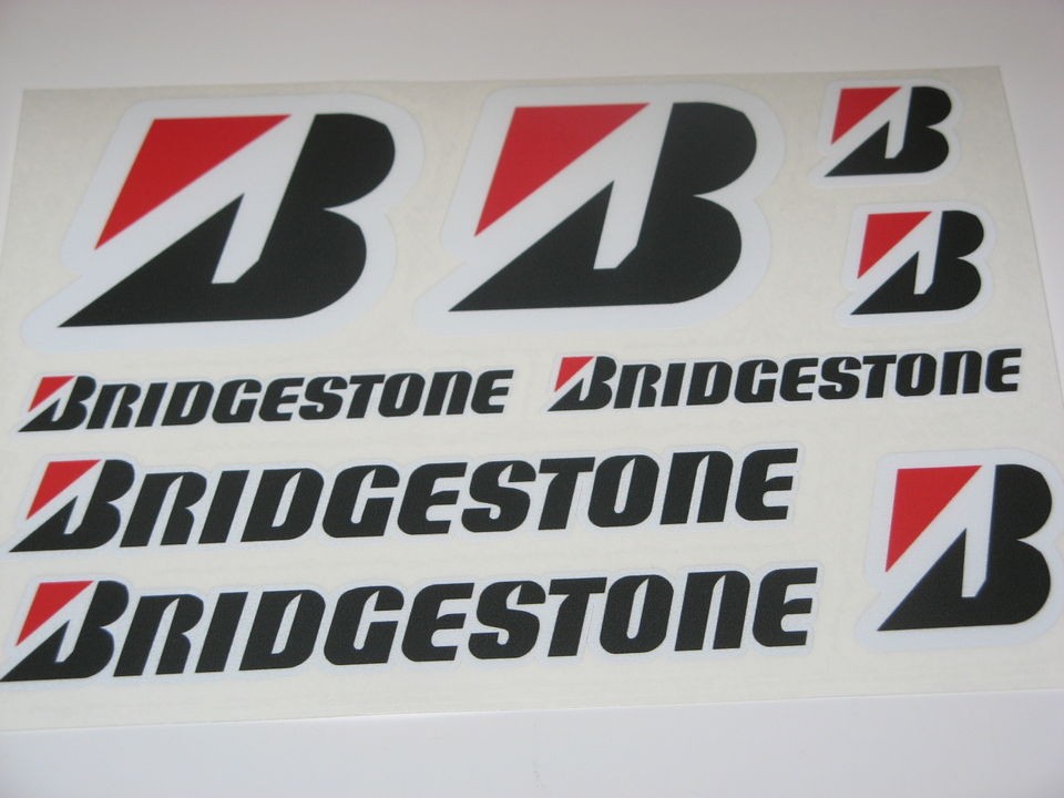 BRIDGESTONE BIKE, MOPED STICKERS SHEET SIZE 21cm x 14cm 9 STICKERS 