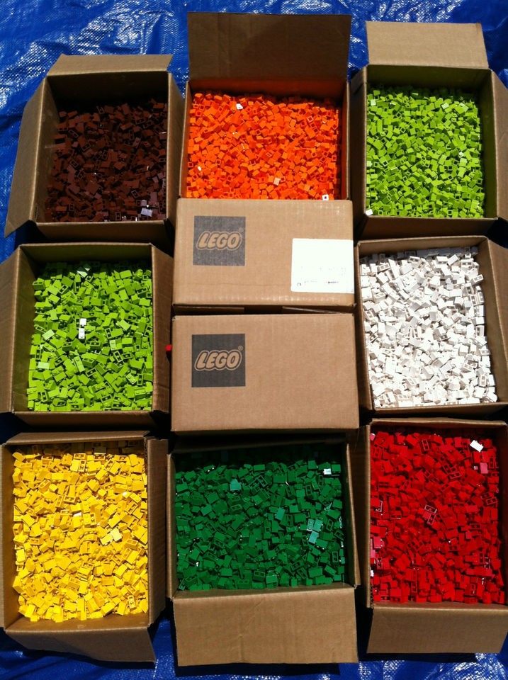   NEW ** 350 pieces, new 1x2 LEGO bricks, choose two colors bulk lot
