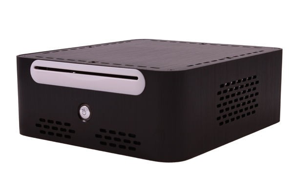 Black Habey EMC 800BL Aluminum Slim Mini ITX Case