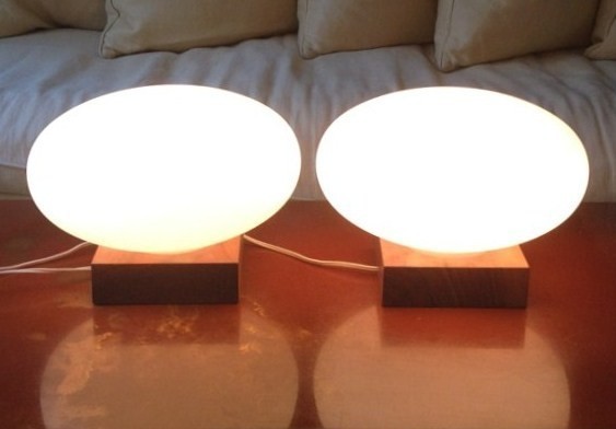 PAIR RARE LAUREL MUSHROOM LAMPS MID CENTURY MODERN Wegner Eames 