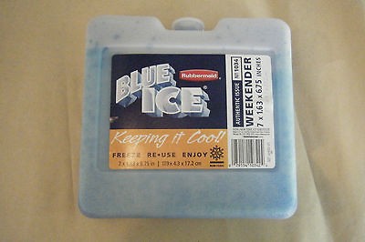 Lot of 2 Rubbermaid Blue Ice Brand Weekender Freezable Cooler Free 