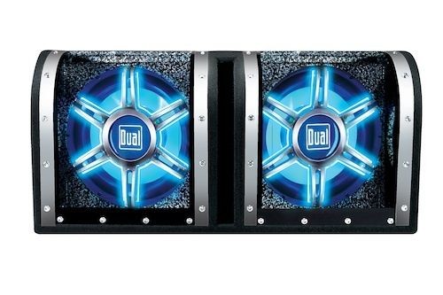 NEW DUAL BP1204 12 1100W Car Audio Subwoofer Box Enclosure Neon 