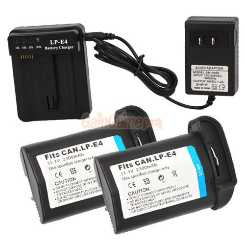    E4 LPE4 Battery + Charger for Canon EOS 1D Mark IV 1D4 1DX 1D X DSLR