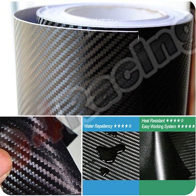 27Mx30cm DIY Carbon Fiber Wrap Roll Sticker for Car Detailing