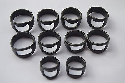 10PCS Set Black Beer Bottle Ring Opener Bar Gift with 4 Sizes (size8 