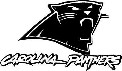   DECAL STICKERS SET OF (2) BEAN BAG TOSS CAROLINA PANTHERS (BLACK