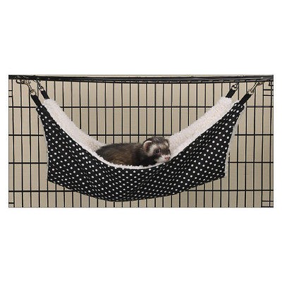   Polka Dot & Faux Fleece PET HAMMOCK Cat Ferret Cage Hanging NEW ~21x12