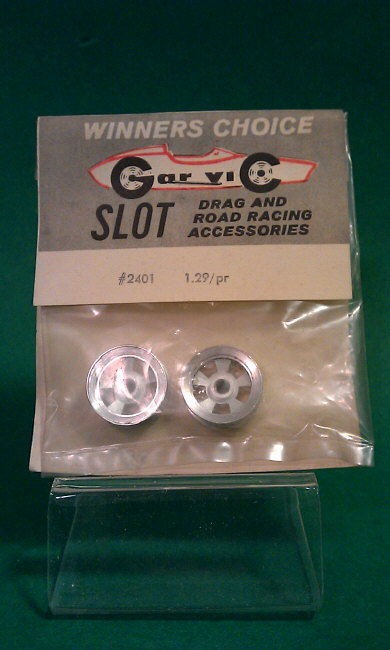 Vintage Gar Vic Slot Car Racing Mag Wheels 1 Pair New Old Stock #2401