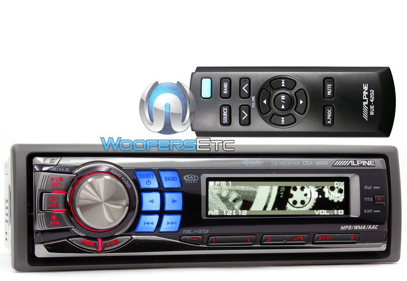 CDA 9885 ALPINE IN DASH CAR STEREO CD  WMA PLAYER RECEIVER W IPOD 