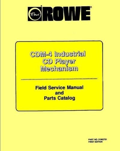 Rowe CDM 4 Industrial CD player Service Parts Manual