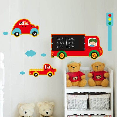   Learning Room Decor Transport Cars Chalkboard&Blackboard Wall Sticker