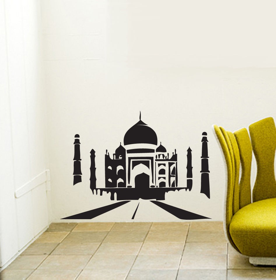 TAJ MAHAL VINYL WALL ART DECAL HOME DECOR FOR LIVINGROOM BEDROOM 