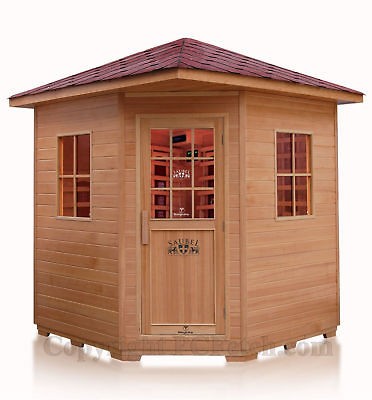 NEW Ceramic FIR Far Infrared 4 Person OUTDOOR SAUNA SPA