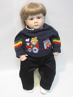 Johannes Zook Kids Porcelain Patrick Plush Baby Doll Pat Secrist Head 