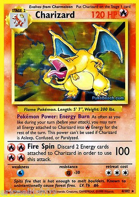 Pokemon Card Original Base Set HOLOGRAPHICS HOLO Cards CHARIZARD Out 