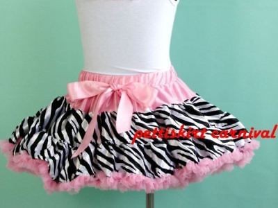 LIGHT PINK ZEBRA PETTISKIRT BIRTHDAY PARTY TUTU 2 4Y