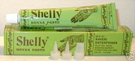 12TUBE OF SHELLY RED HENNA PASTE TEMPORARY BODY ART TATTOO