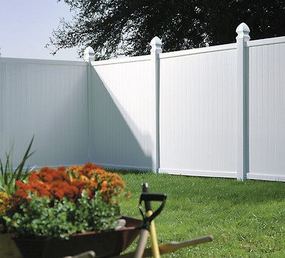 24 Veranda Privacy Fence Panels White PVC Vinyl 6FT Section