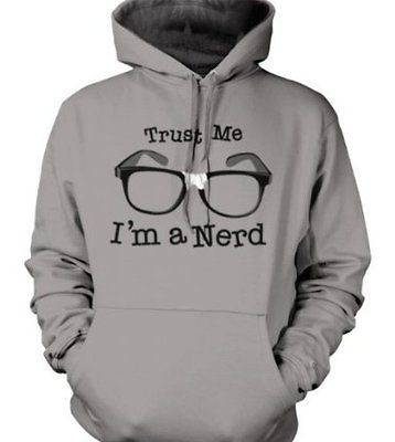   Nerd Sweatshirt Hoodie Glasses Smart Broken Pullover Hoody Hood