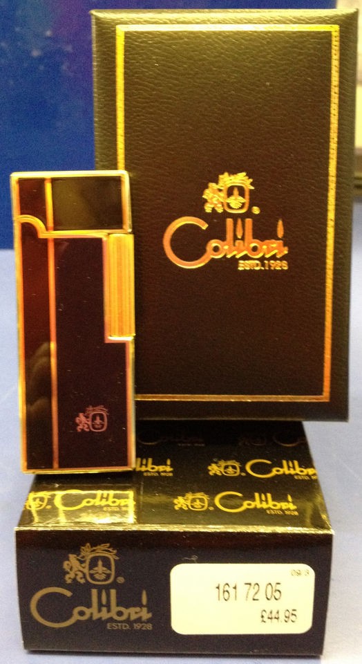   SUPERB QUALITY COLIBRI FLINT LIGHTER BLACK AND GOLD GIFT LIMITED STOCK