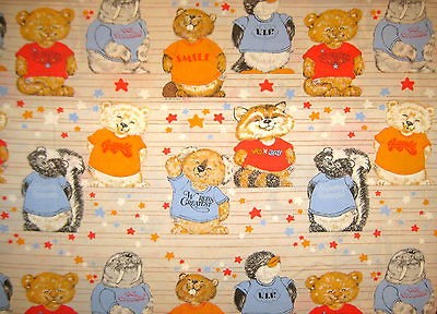   SHIRT TALES Twin Sheet Set Flat + Fitted + Pillowcase  EUC  Care Bears