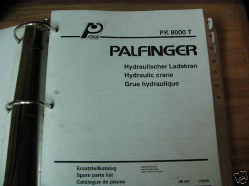 Palfinger PK 8000 T Hydraulic Crane Parts Manual