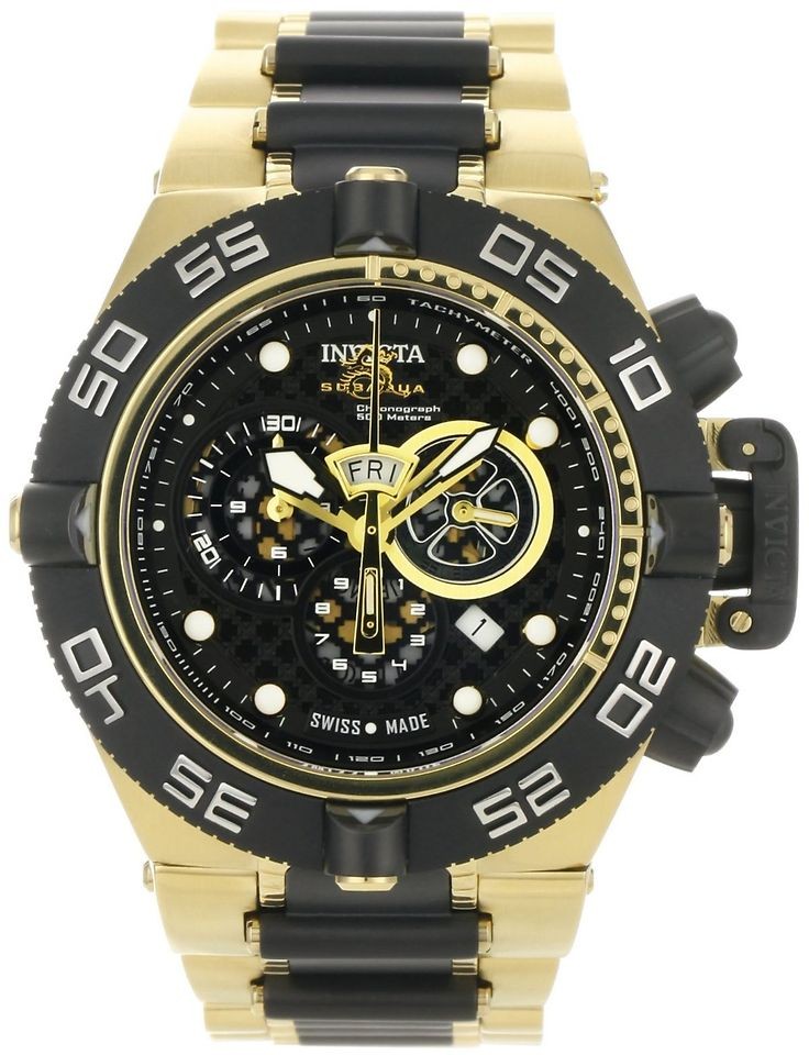 Invicta Mens 6562 Subaqua Noma IV Collection Chrono 18k Gold Plated SS 