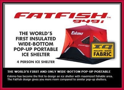 FF949i ESKIMO INSULATED FATFISH WIDE BOTTOM POP UP PORTABLE DEMO ICE 