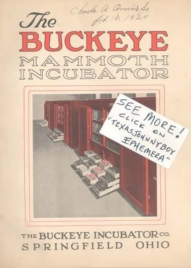 1924 CATALOG BUCKEYE INCUBATOR POULTRY SPRINGFIELD OHIO