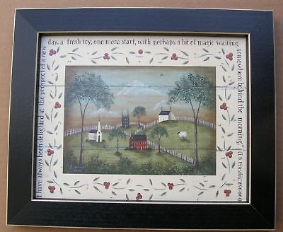   Primitive Folk Art Framed Country Pictures Primitive Interior Home